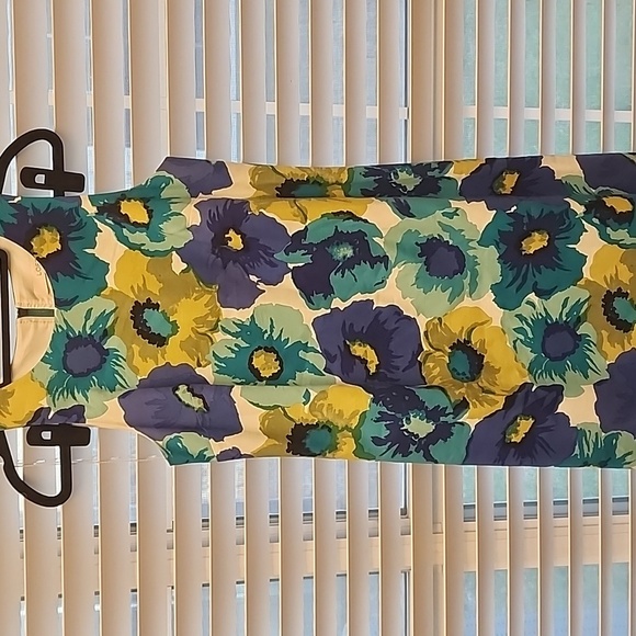 Ann Taylor LOFT Blue & Green floral dress SZ 2 - Picture 1 of 9